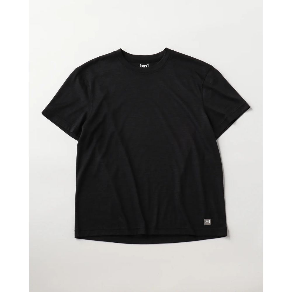 JP140 エブリディショートスリーブTシャツ(ユニセックス) / Jet Black Melange JP140 Everyday S/Sleeve T-Shirt SNUJ10093 ［25FW］|スーパーナチュラル / super.natural