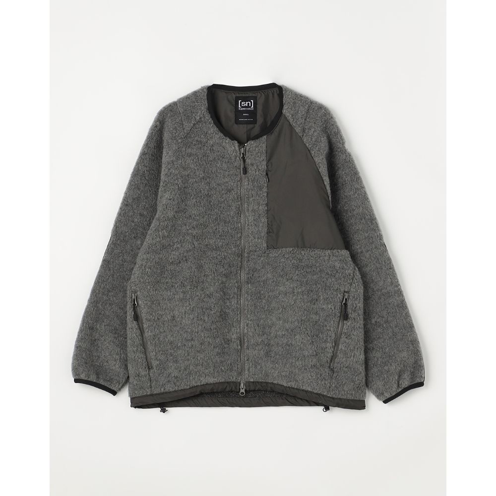 スーパーナチュラル / super.natural（スーパーナチュラル） | JP ウールフリースクルーネックジップアップ(ユニセックス) / Grey Melange JP Wool Fleece C/Neck Zip-Up SNUJ10129 ［25FW］