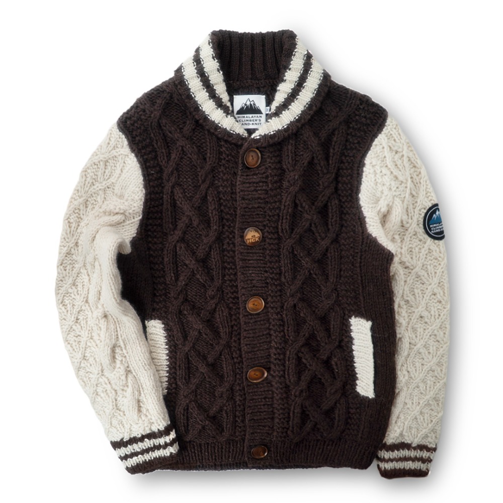 HIMALAYANCLIMBER'SHAND-KNIT ヒマラヤン クライマーズ ハンドニット | スタジャンカーデ / Dブラウン Award Jacket Cardigan HCK-F03 トップス ユニセックス [25FW]