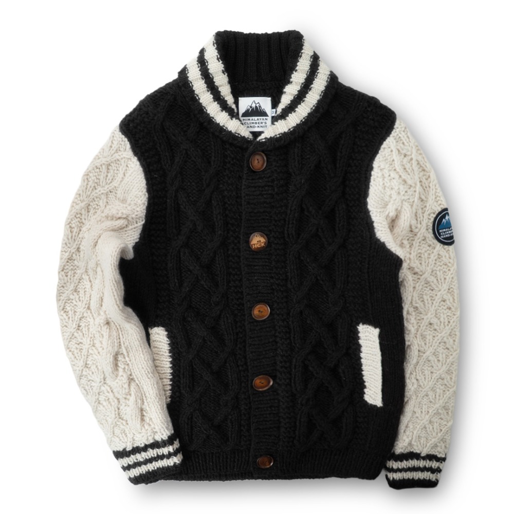 HIMALAYANCLIMBER'SHAND-KNIT ヒマラヤン クライマーズ ハンドニット | スタジャンカーデ / ブラック Award Jacket Cardigan HCK-F03 トップス ユニセックス [25FW]