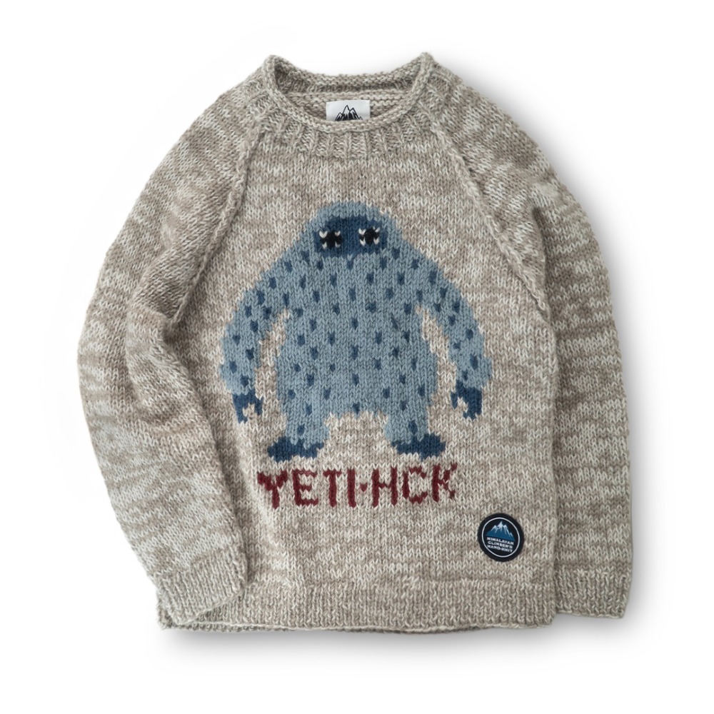 HIMALAYANCLIMBER'SHAND-KNIT ヒマラヤン クライマーズ ハンドニット | YETIジャガードクルー / スノー杢 YETI Jacquard Crew HCK-F08 トップス ユニセックス [25FW]