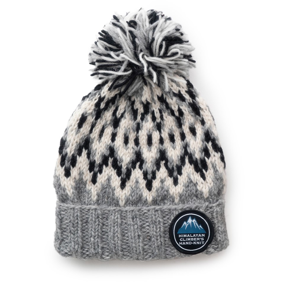 HIMALAYANCLIMBER'SHAND-KNIT ヒマラヤン クライマーズ ハンドニット | ジャガードキャップ / グレー杢 Jacquard Cap HCK-F12 キャップ ユニセックス [25FW]