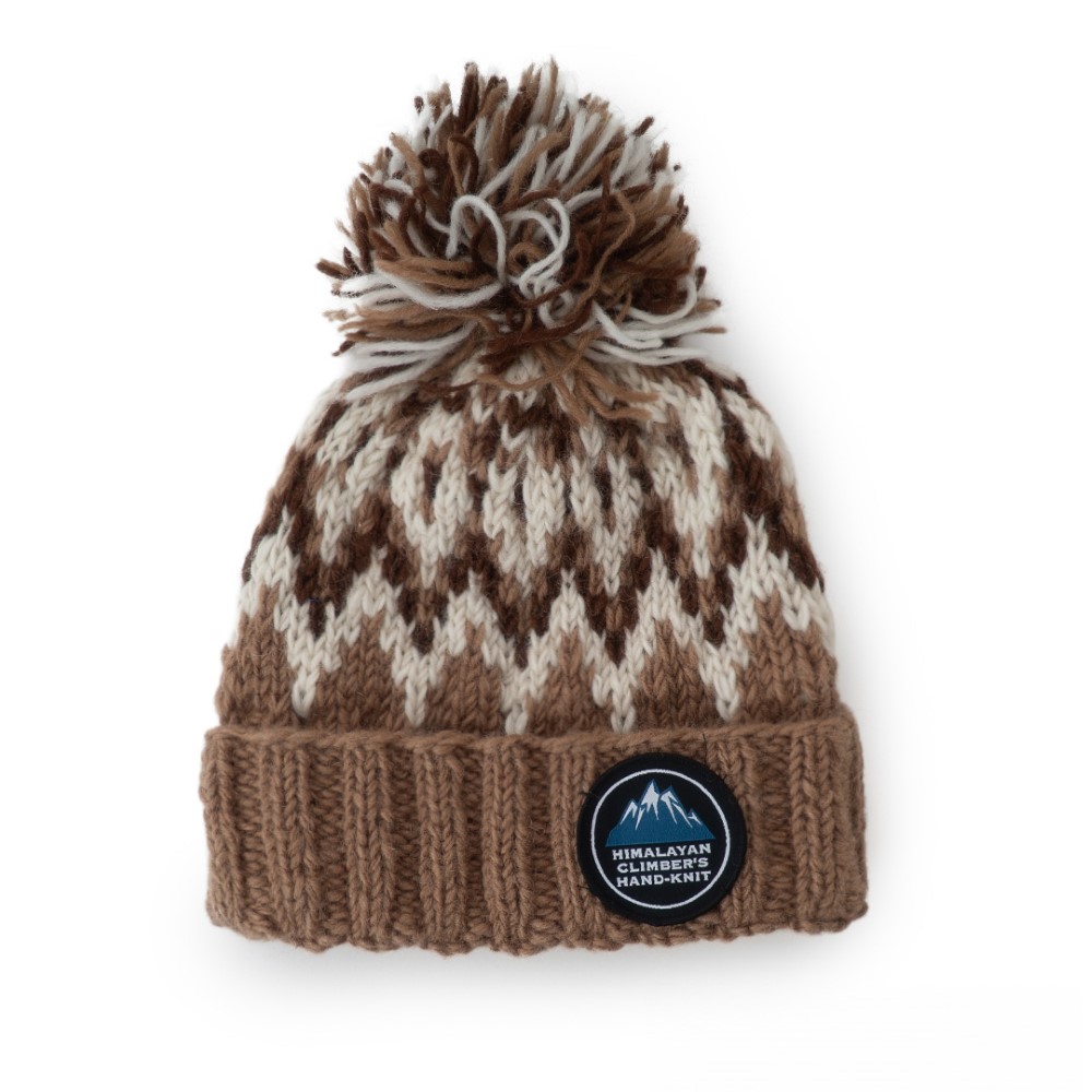 HIMALAYANCLIMBER'SHAND-KNIT ヒマラヤン クライマーズ ハンドニット | ジャガードキャップ / モカ Jacquard Cap HCK-F12 キャップ ユニセックス [25FW]