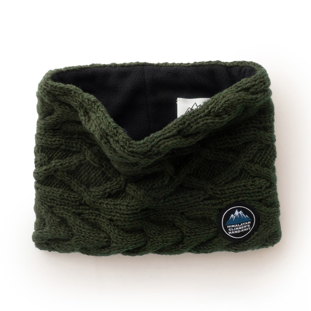 HIMALAYANCLIMBER'SHAND-KNIT ヒマラヤン クライマーズ ハンドニット | スヌード / オリーブ SNOOD HCK-F13 ネックゲイター ユニセックス [25FW]