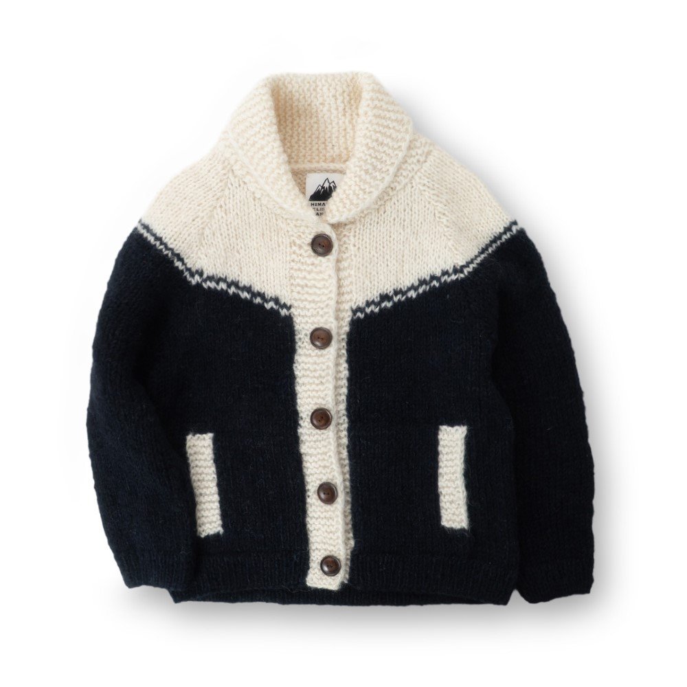 HIMALAYANCLIMBER'SHAND-KNIT ヒマラヤン クライマーズ ハンドニット | 切り替えショールカーデ / アイボリー Switching Shawl Cardigan HCK-L5 トップス レディース [25FW]