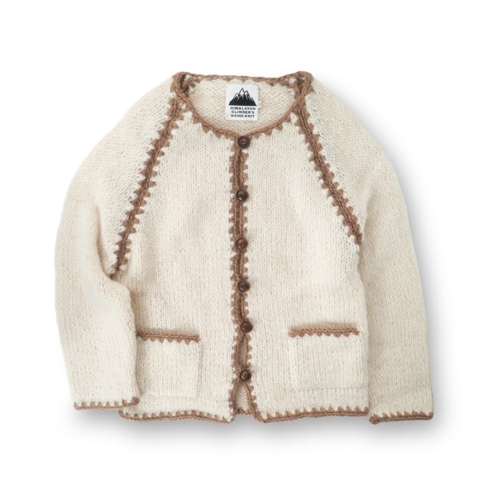 HIMALAYANCLIMBER'SHAND-KNIT ヒマラヤン クライマーズ ハンドニット | かぎ針クルールカーデ / アイボリー Crochet HookCrew Cardigan HCK-L7 トップス レディース [25FW]
