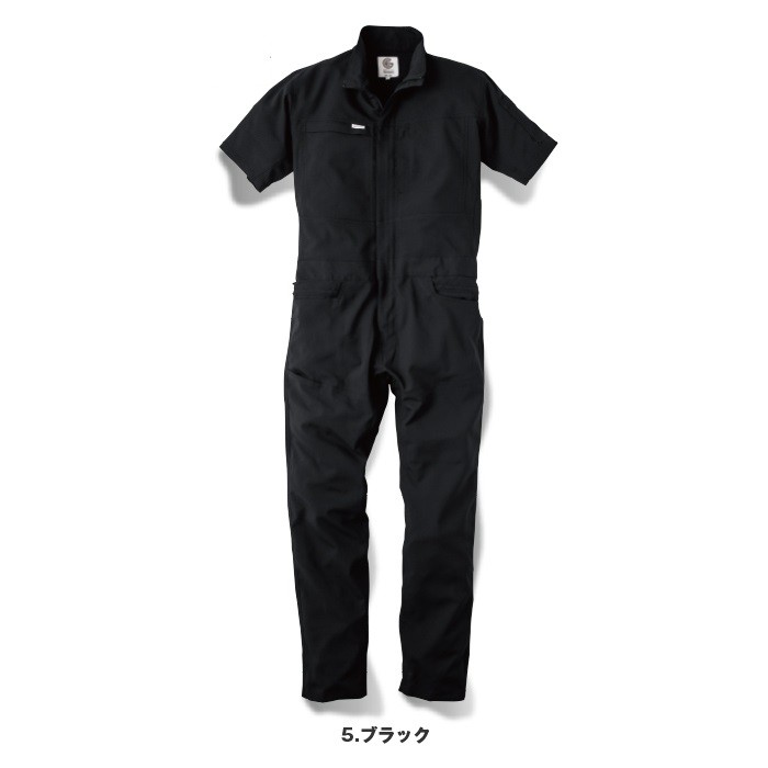 ｸﾞﾚｰｽｴﾝｼﾞﾆｱｰｽﾞ / GRACE ENGINEER`S（グレースエンジニアーズ） | グリッドエアーツナギ半袖 4Lサイズ / ブラック GE-675 ツナギ服 メンズツナギ ［25SS］
