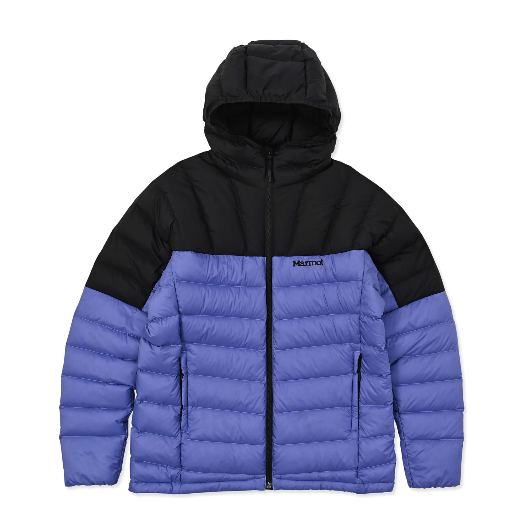 Marmot / マーモット | ランスダウンフーディー / ブラック×パープル Lance Down Hoodie MTFW25MDW009-C037 ダウンジャケット メンズ [25FW]