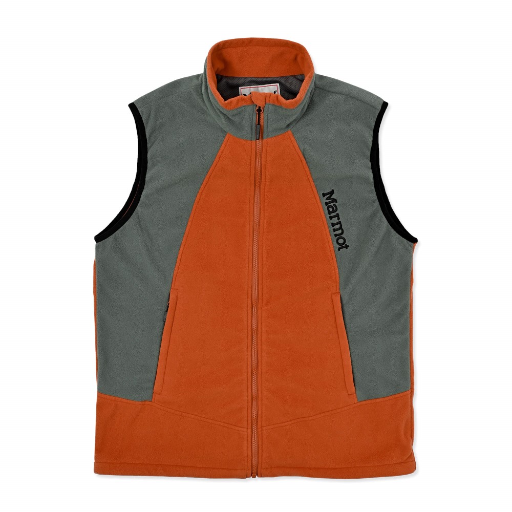 マーモット / Marmot（マーモット） | ポーラライトフリースベスト / パンプキン×カーキ Polarlite Fleece Vest MTFW25MFL035-C160 ベスト メンズ [25FW]