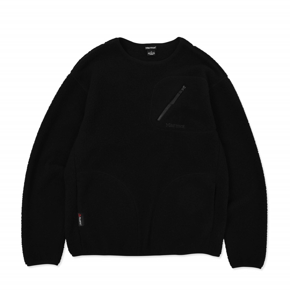 Marmot / マーモット | ポーラテックコンパスフリースプルオーバープロ / ブラック Polartec Compass Fleece Pullover Pro MTFW25MFL043-C001 トップス メンズ [25FW]