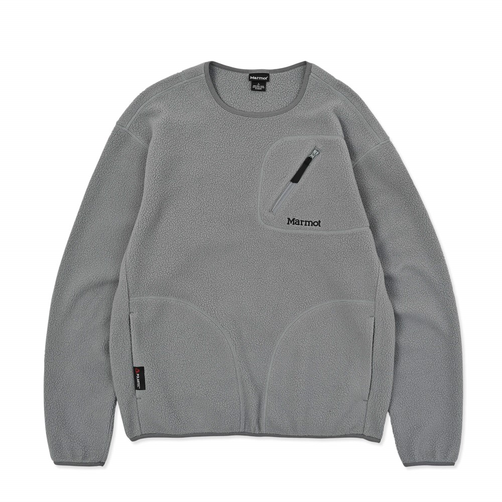 Marmot / マーモット | ポーラテックコンパスフリースプルオーバープロ / グレー Polartec Compass Fleece Pullover Pro MTFW25MFL043-C003 トップス メンズ [25FW]