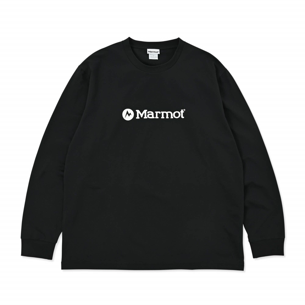 マーモットロゴロングスリーブティーシャツ / ブラック Marmot Logo L/S T-Shirts MTFW25MLS065-C001 Tシャツ メンズ [25FW]|マーモット / Marmot