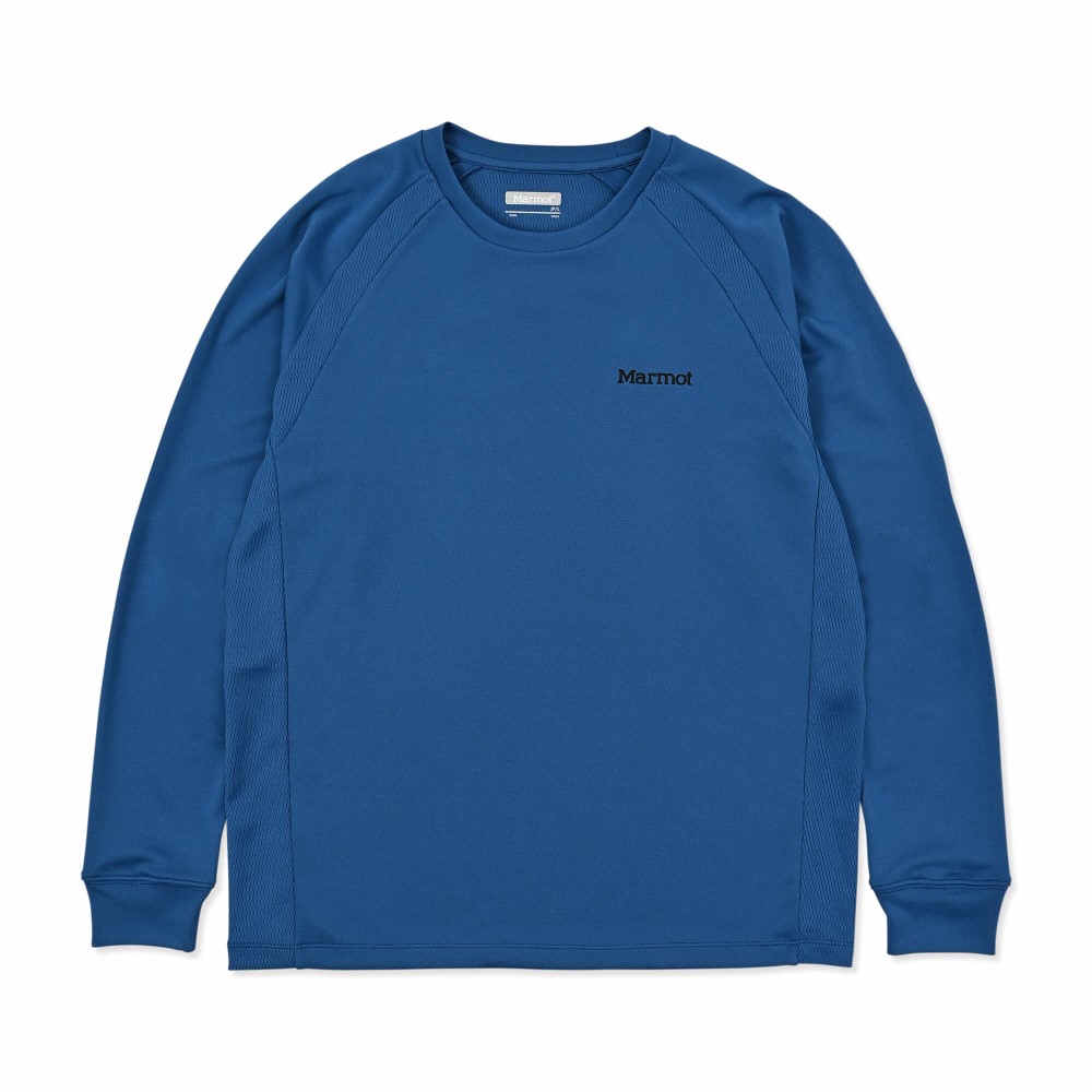 Marmot / マーモット | クライムスキンロングスリーブ / ブルー Climb Skin L/S MTFW25MLS077-C014 シャツ メンズ [25FW]