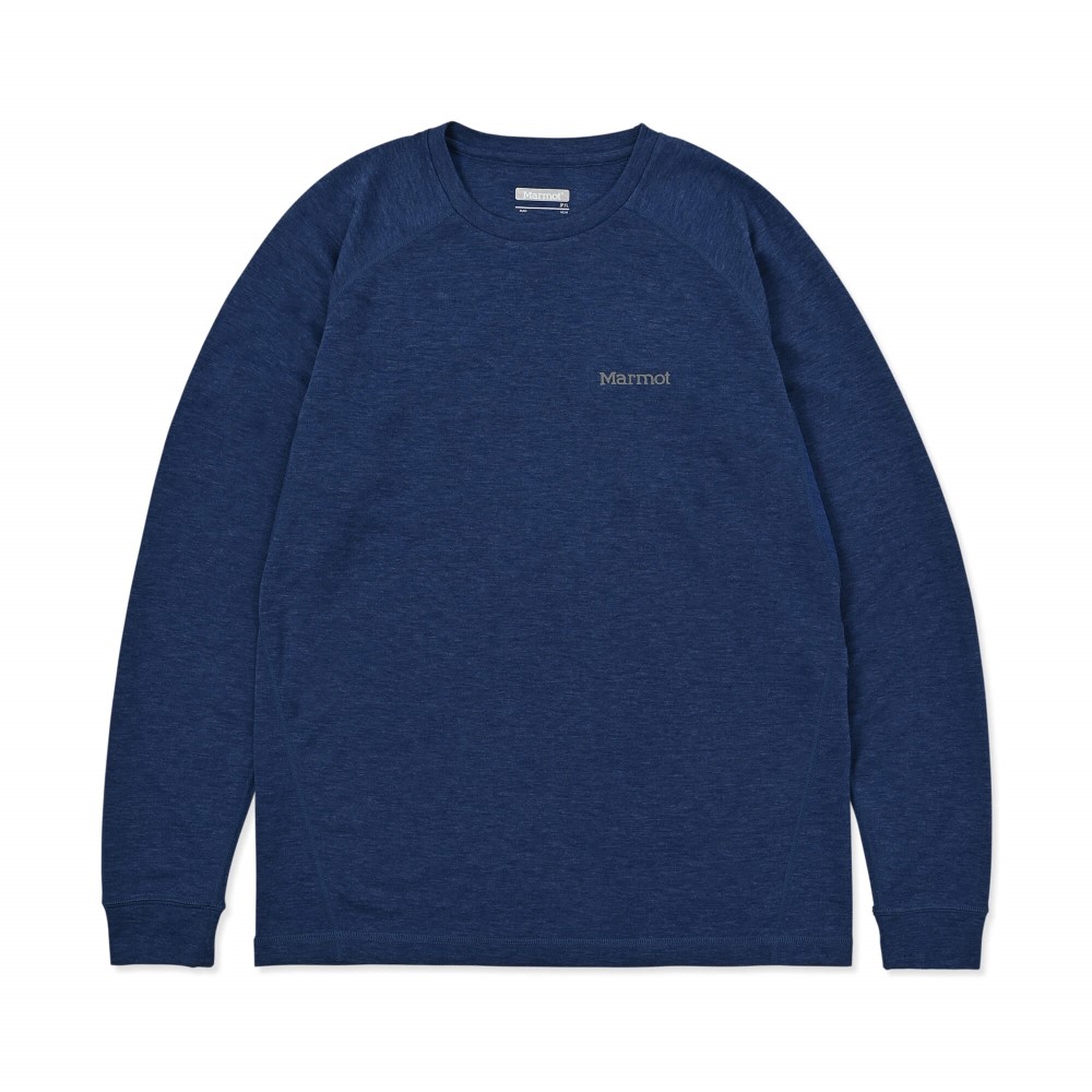 クライムウールスキンロングスリーブ / スモークブルー Climb Wool L/S MTFW25MLS081-C159 シャツ メンズ [25FW]|マーモット / Marmot