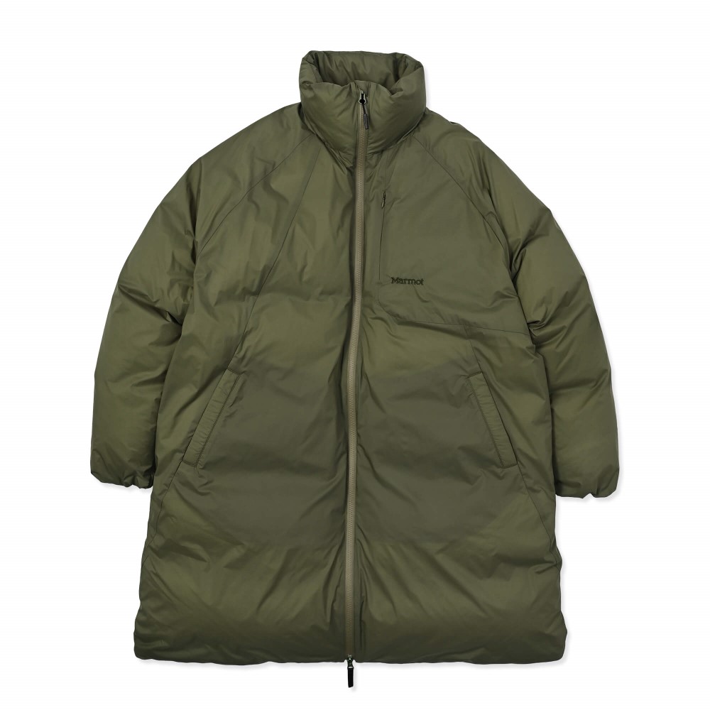 Marmot / マーモット | 750FPバーティカルダウンジャケット / カーキ 750FP Vertical Long Down Jacket MTFW25UDW016-C026 ダウンジャケット ユニセックス [25FW]