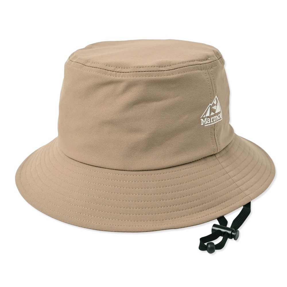クラシックロゴナイロンバケットハット/ コーヒー Classic Logo Nylon Bucket Hat MTFW25UHG214-C157 ハット ユニセックス [25FW]|マーモット / Marmot