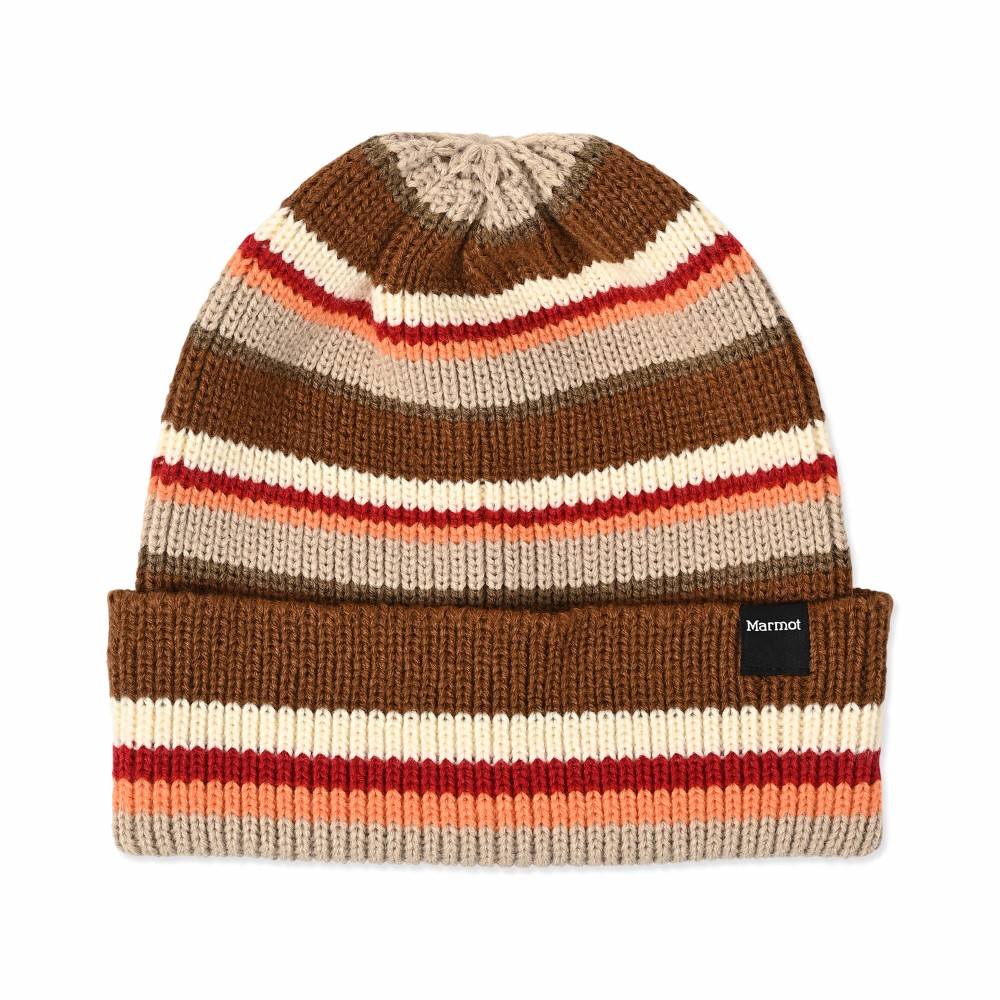 マーモット / Marmot（マーモット） | レトロボーダーニットワッチ / ベージュマルチ Retro Border Knit Watch MTFW25UHG221-C137 帽子 ユニセックス [25FW]