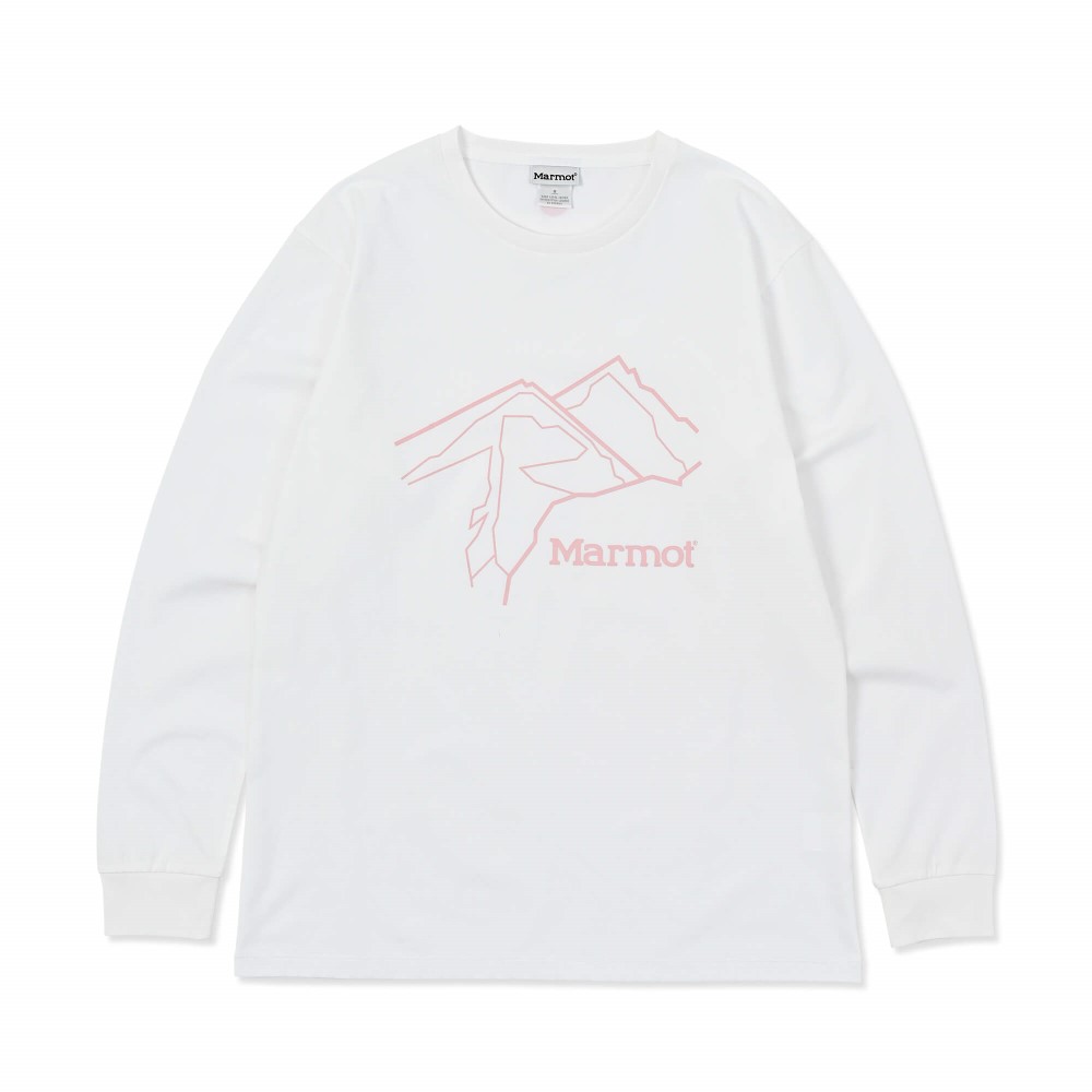 セイクリッドマウンテンロングスリーブティーシャツ / ホワイト W’s Sacred Mt. L/S T-Shirts MTFW25WLS068-C002 Tシャツ レディース [25FW]|マーモット / Marmot