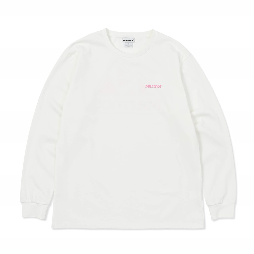 クラシックロゴロングスリーブティーシャツ / ホワイト W's Classic Logo L/S T-Shirts MTFW25WLS070-C002 Tシャツ レディース [25FW]|マーモット / Marmot