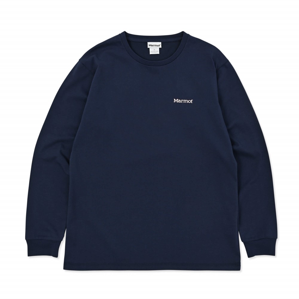 クラシックロゴロングスリーブティーシャツ / ネイビー W's Classic Logo L/S T-Shirts MTFW25WLS070-C005 Tシャツ レディース [25FW]|マーモット / Marmot
