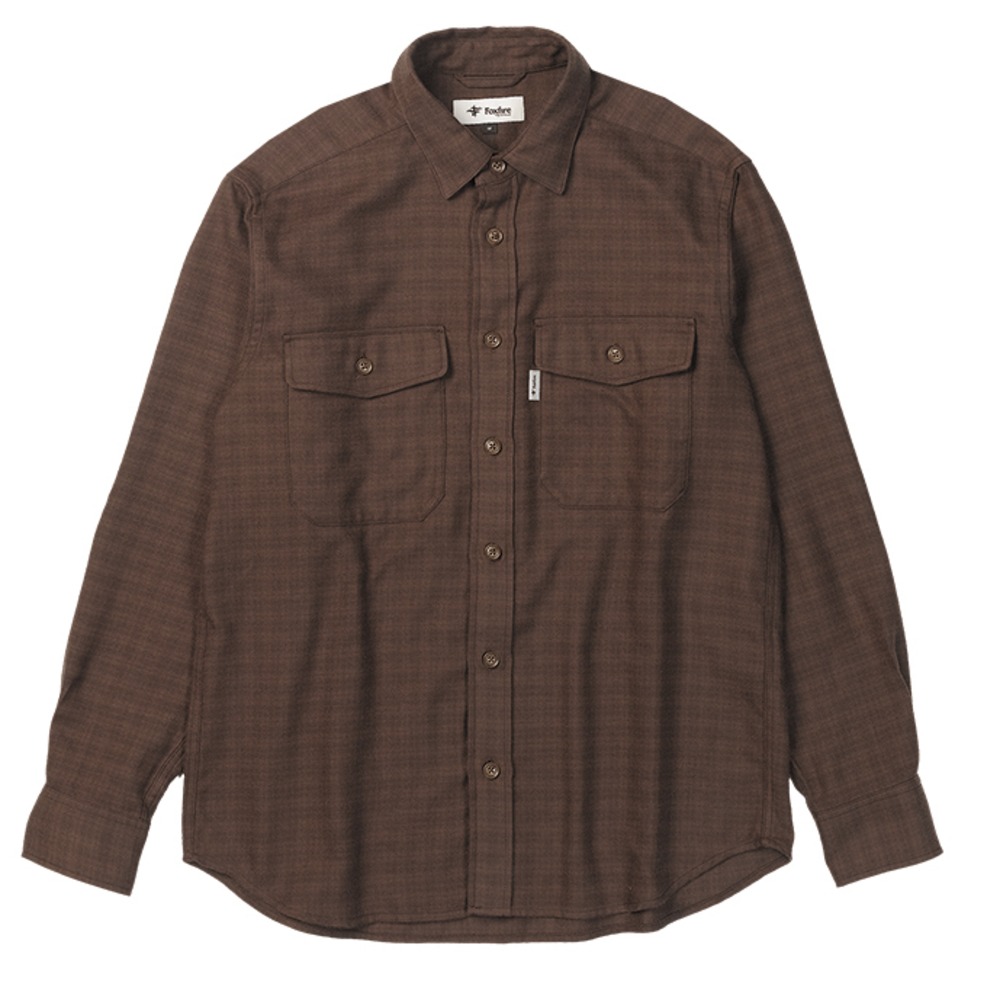 TSシャドーチェックシャツ / ブラウン TS Shadow Check Shirt 5112524 シャツ メンズ [25FW]|フォックスファイヤー / Foxfire