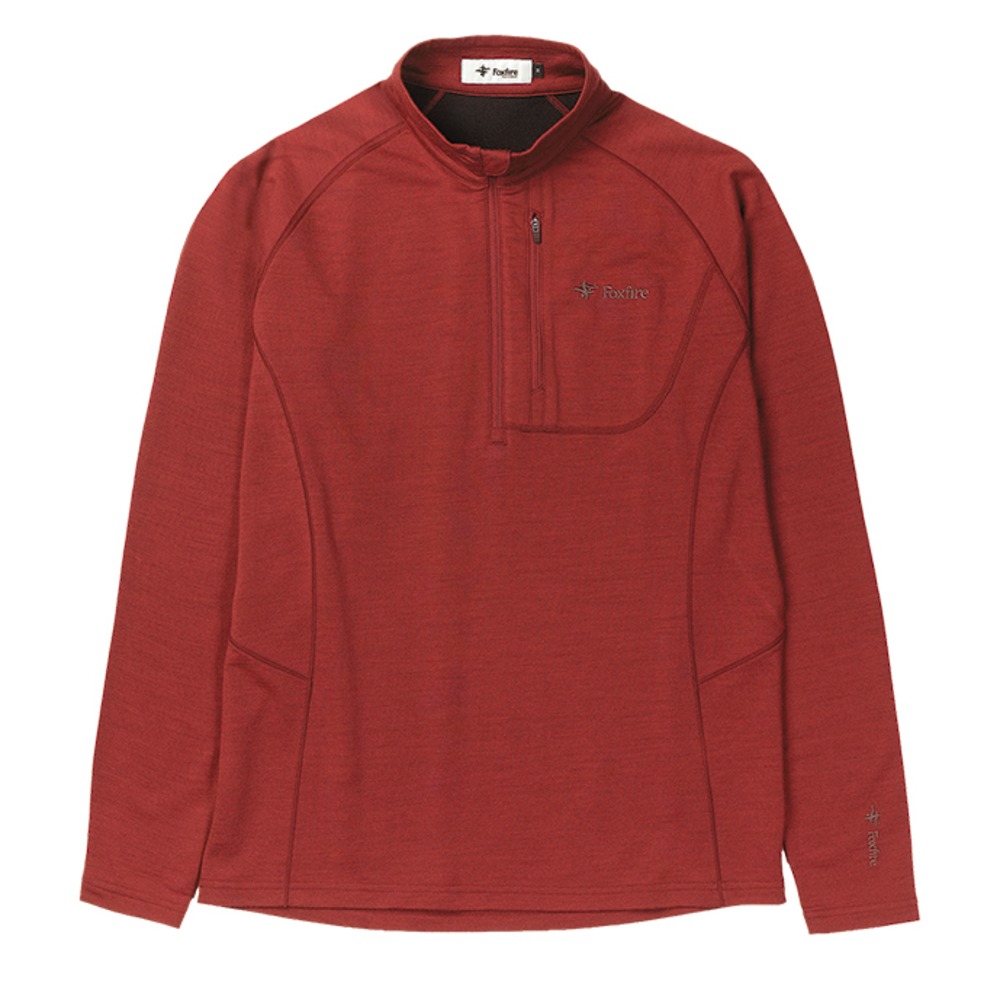 フォックスファイヤー / Foxfire（フォックスファイヤー） | 【クリアランス】 PPウールハーフジップ / アイアンレッド PP Wool Half Zip 5115477 カットソー メンズ [25FW]
