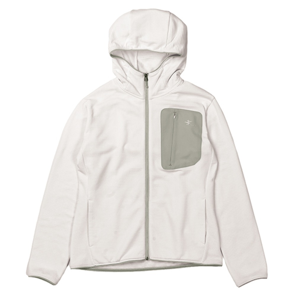 フォックスファイヤー / Foxfire（フォックスファイヤー） | グリッドウールフーディ / ホワイトｘグレー Grid Wool Hoody 5115514 カットソー レディース [25FW]