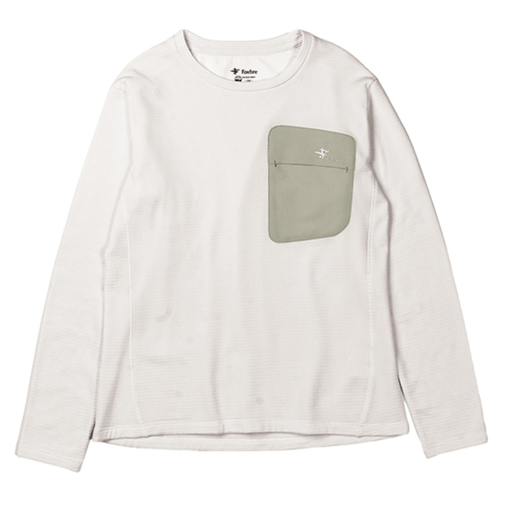 フォックスファイヤー / Foxfire（フォックスファイヤー） | グリッドウールクルー / ホワイトｘグレー Grid Wool Crew-neck 5115517 カットソー レディース [25FW]