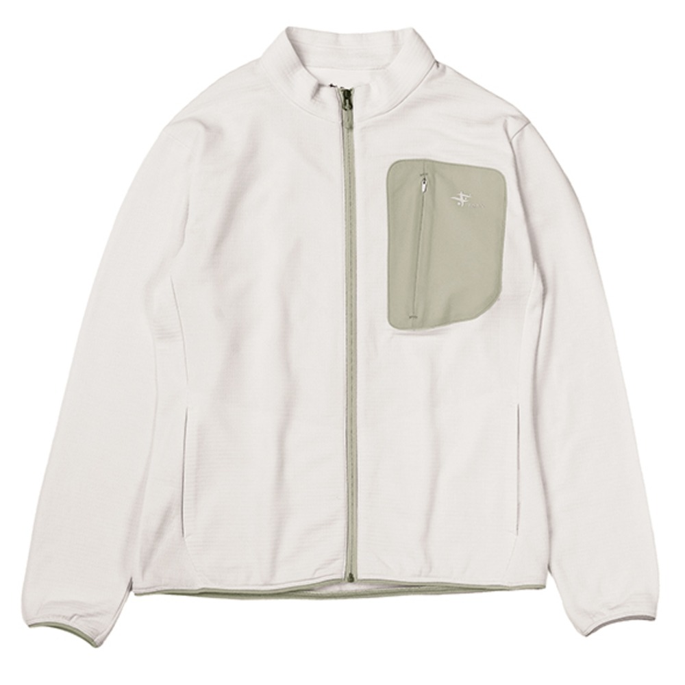 フォックスファイヤー / Foxfire（フォックスファイヤー） | グリッドウールフルジップ / ホワイトｘグレー Grid Wool Full Zip 5115522 カットソー レディース [25FW]