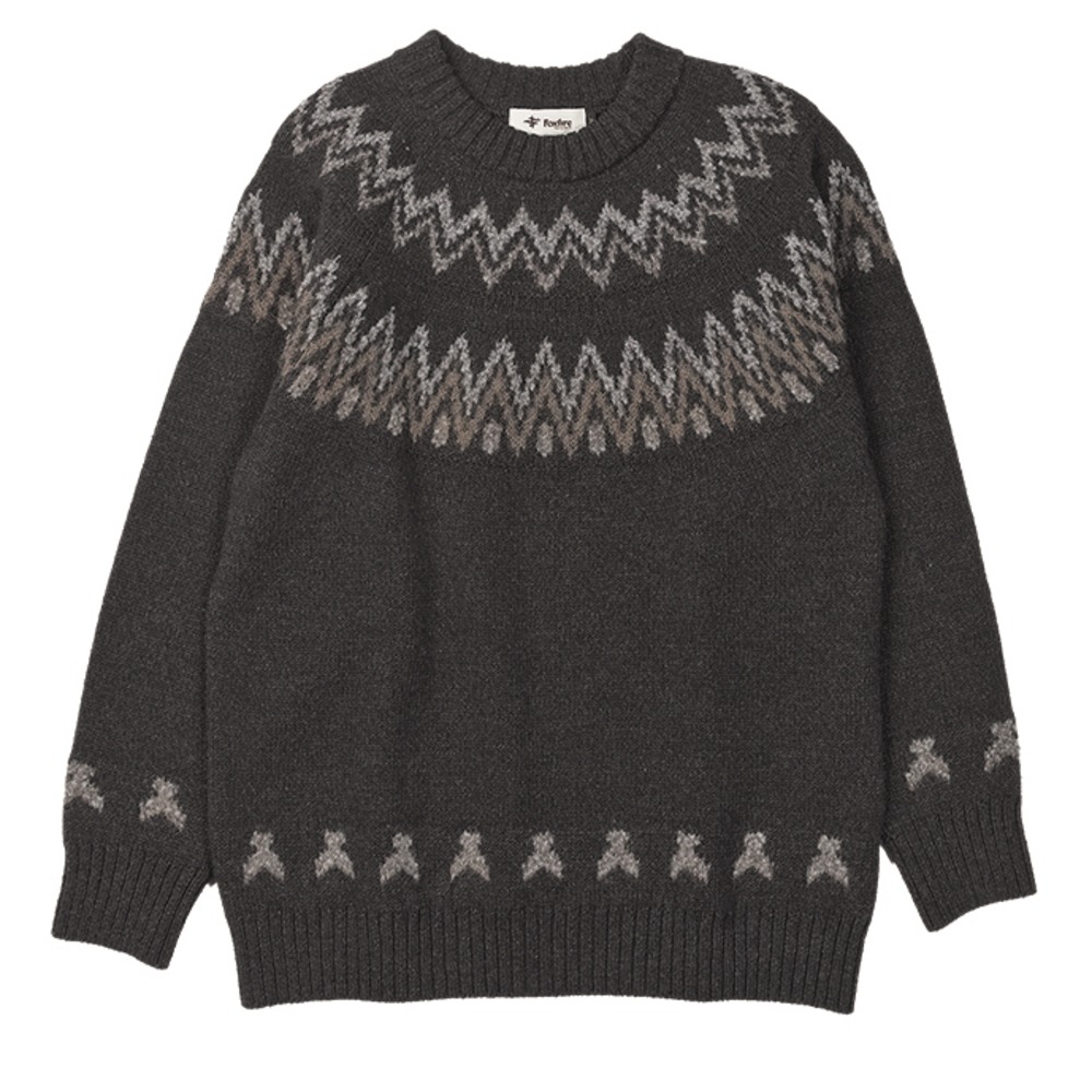 フォックスファイヤー / Foxfire（フォックスファイヤー） | フィッシングノルディックセーター / チャコール Fishing Nordic Sweater 6115562 カットソー メンズ [25FW]