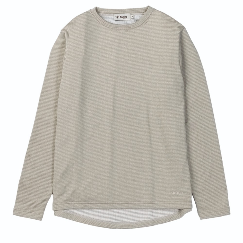 フォックスファイヤー / Foxfire（フォックスファイヤー） | TS EXストレッチグリッドクルー / サンド TS EX Stretch Grid Freece Crew-neck 8115430 カットソー レディース [25FW]