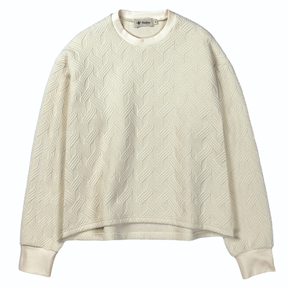 フォックスファイヤー / Foxfire（フォックスファイヤー） | ケーブルキルトクルー / アイボリー Cable Quilt Crew-neck 8115560 カットソー レディース [25FW]