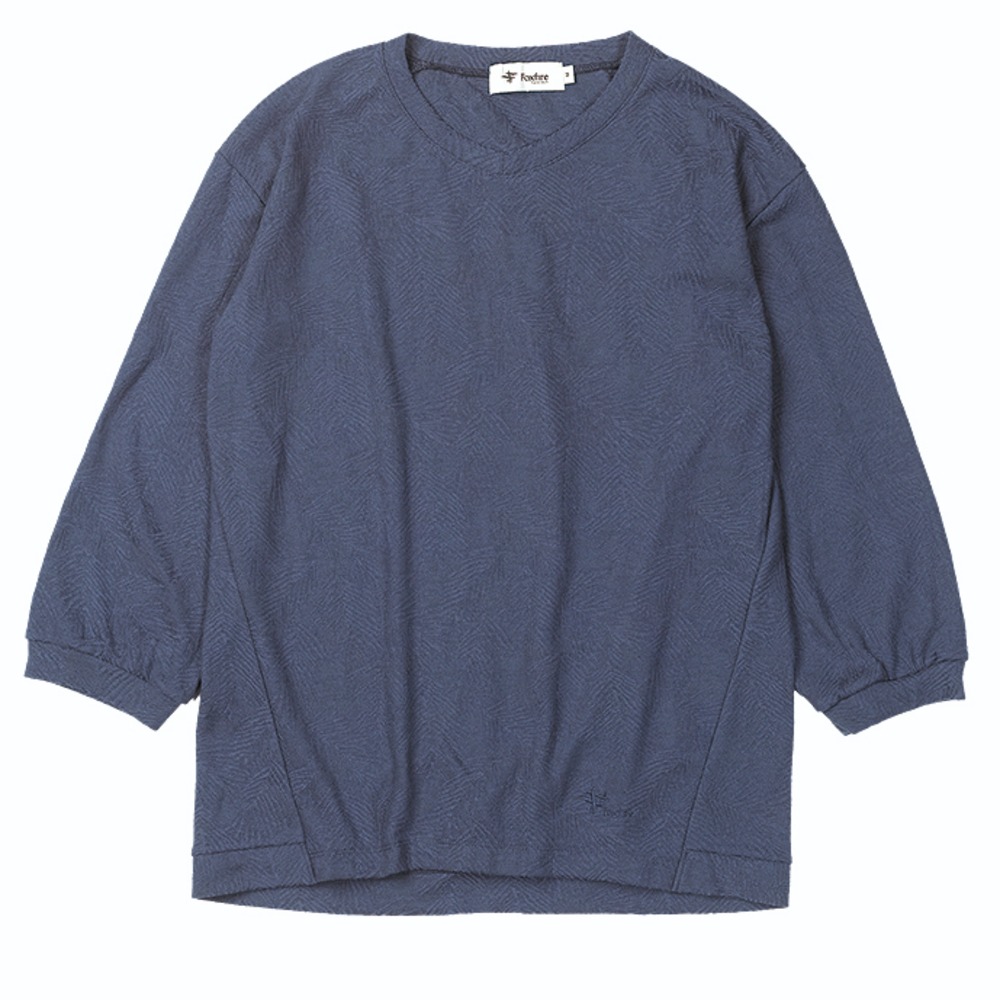 フォックスファイヤー / Foxfire（フォックスファイヤー） | 【クリアランス】 TSプランツジャカードクルー7/S / ブルー TS Plants Jacquard Crew-neck 7/S 8215553 カットソー レディース [25FW]