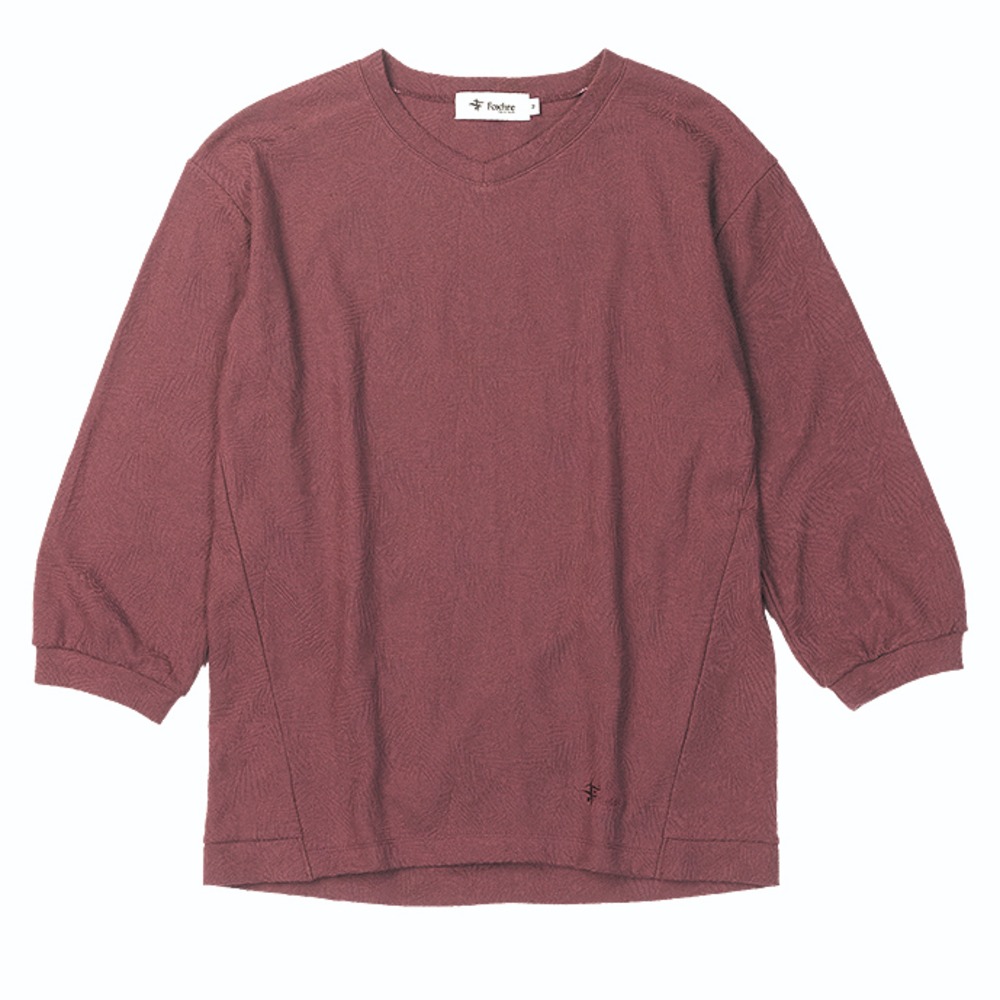 フォックスファイヤー / Foxfire（フォックスファイヤー） | 【クリアランス】 TSプランツジャカードクルー7/S / マルーン TS Plants Jacquard Crew-neck 7/S 8215553 カットソー レディース [25FW]