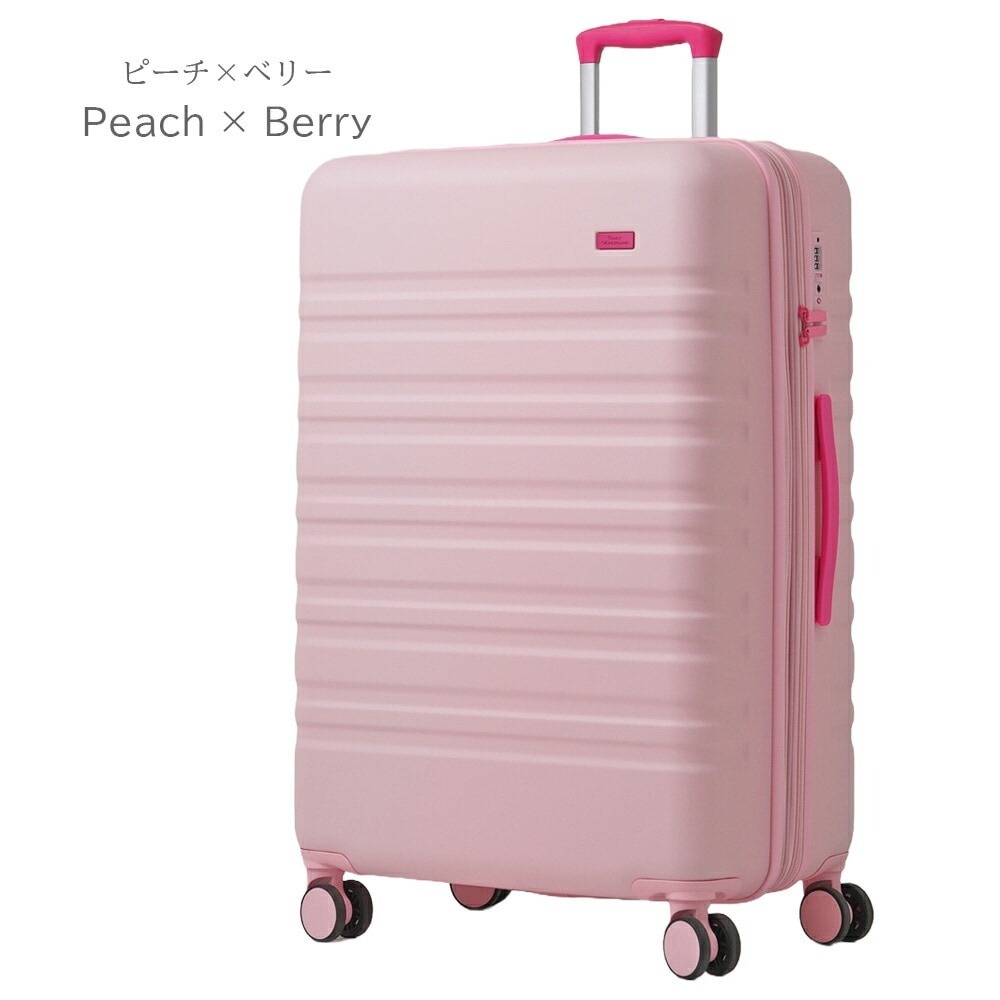 スーツケース ファスナータイプ / ピーチベリー/ かわいい おしゃれ レディース ビジネス メンズ TY8098W ハード 超軽量 TSAロック ファンシーワンダーランド|ファンシーワンダーランド / fancywonderland
