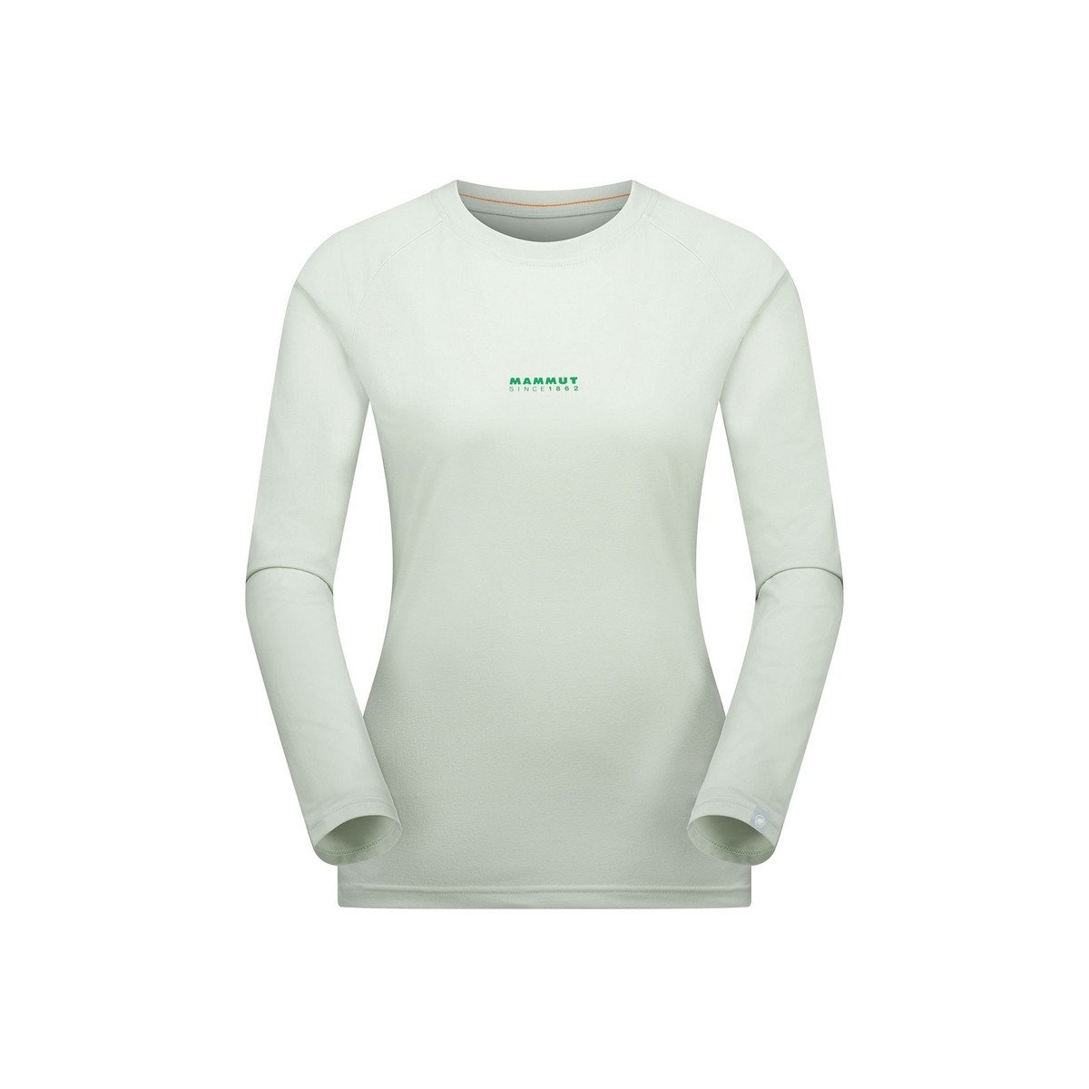 QDロゴプリントロングスリーブTシャツAFウィメン / silver sage PRT1 QD Logo Print Longsleeve Tshirts AF W 1016-01040 [25FW]|マムート / MAMMUT