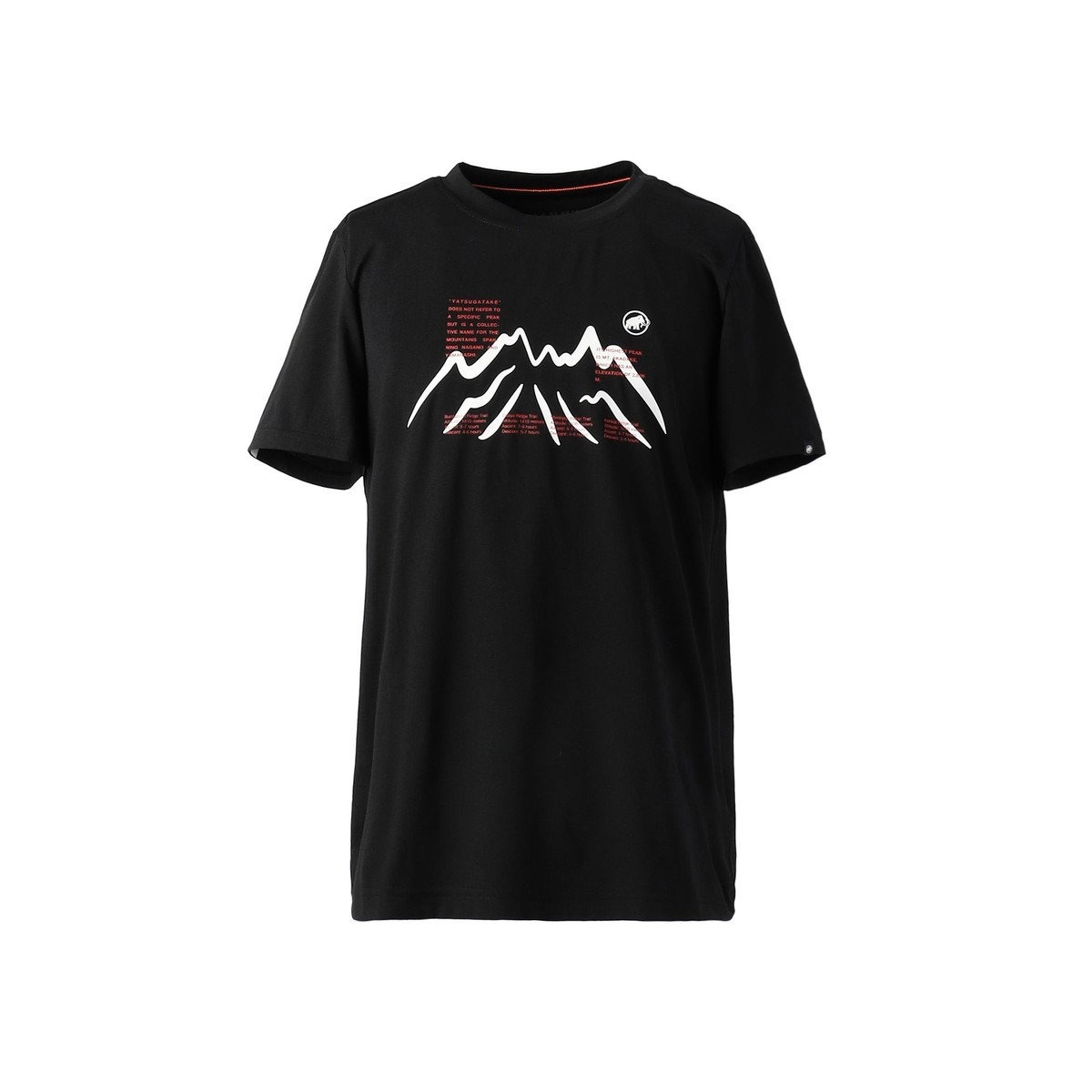 QD ヤツガタケ プリント Tシャツ アジアンフィット / black QD Yatsugatake Print T-Shirt AF 1017-07290 ［25SS］|マムート / MAMMUT
