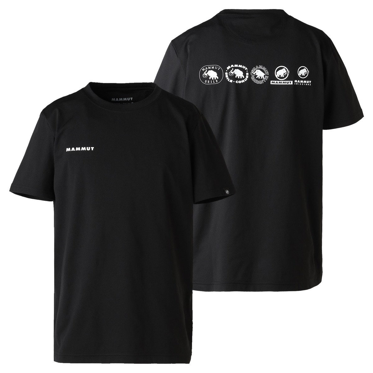 QDロゴヒストリーP1プリントTシャツAF / black QD Logo History P1 Print T-Shirt AF 1017-07920 [25FW]|マムート / MAMMUT