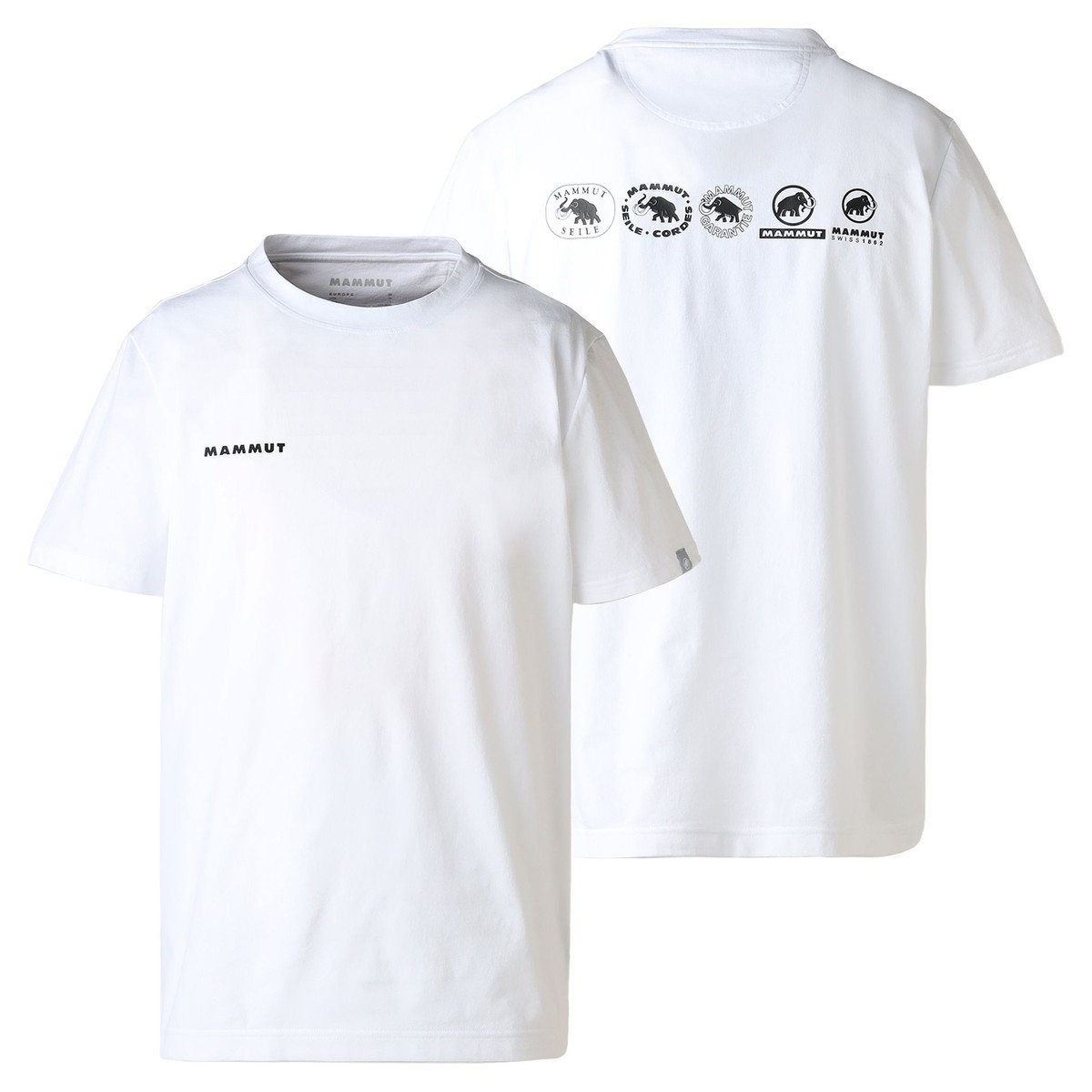 マムート / MAMMUT（マムート） | QDロゴヒストリーP1プリントTシャツAF / white QD Logo History P1 Print T-Shirt AF 1017-07920 [25FW]