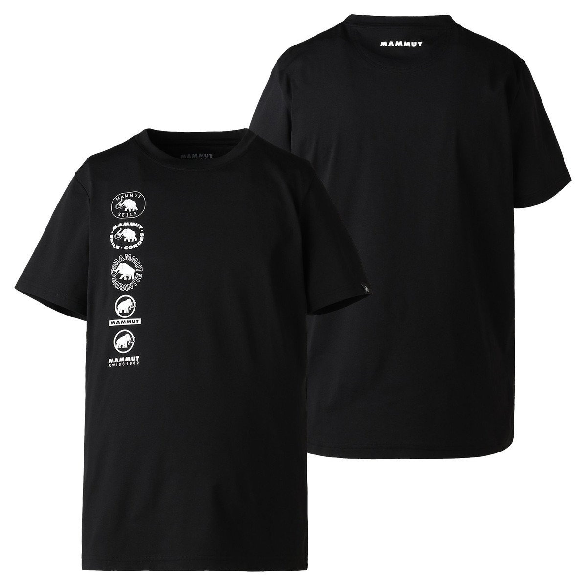 マムート / MAMMUT（マムート） | QDロゴヒストリーP2プリントTシャツAF / black QD Logo History P2 Print T-Shirt AF 1017-07930 [25FW]