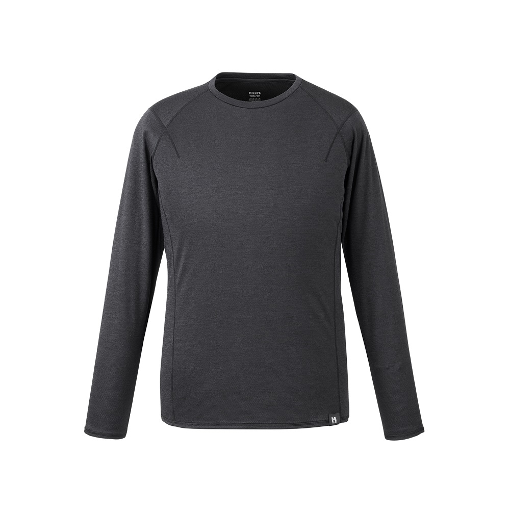 ウビックウールデュアルクルー / BLACK - NOIR UBIC WOOL DUAL CREW M MIV02130 トップス メンズ [25FW]|ミレー / MILLET