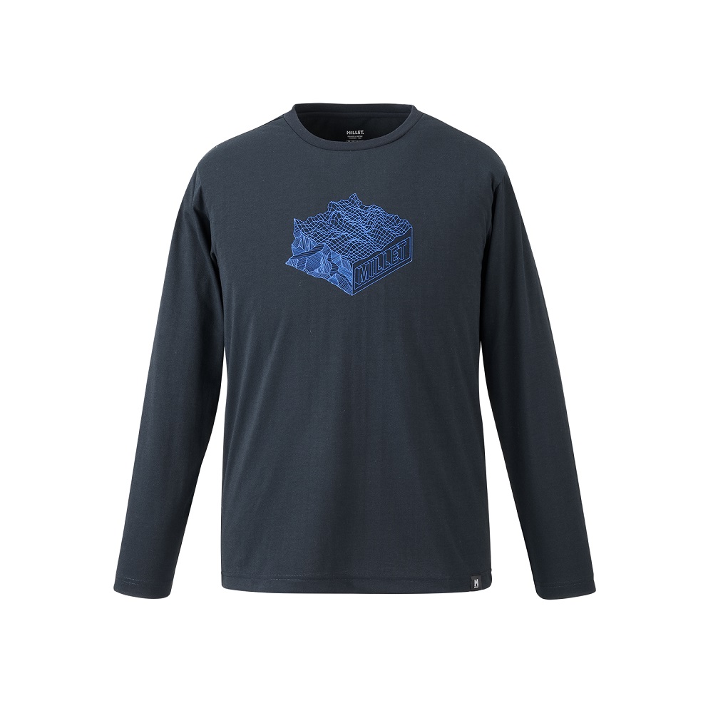 マウンテンジオロングスリーブTシャツ / BLACK - NOIR MT GEO LS TS M MIV02131 シャツ メンズ [25FW]|ミレー / MILLET