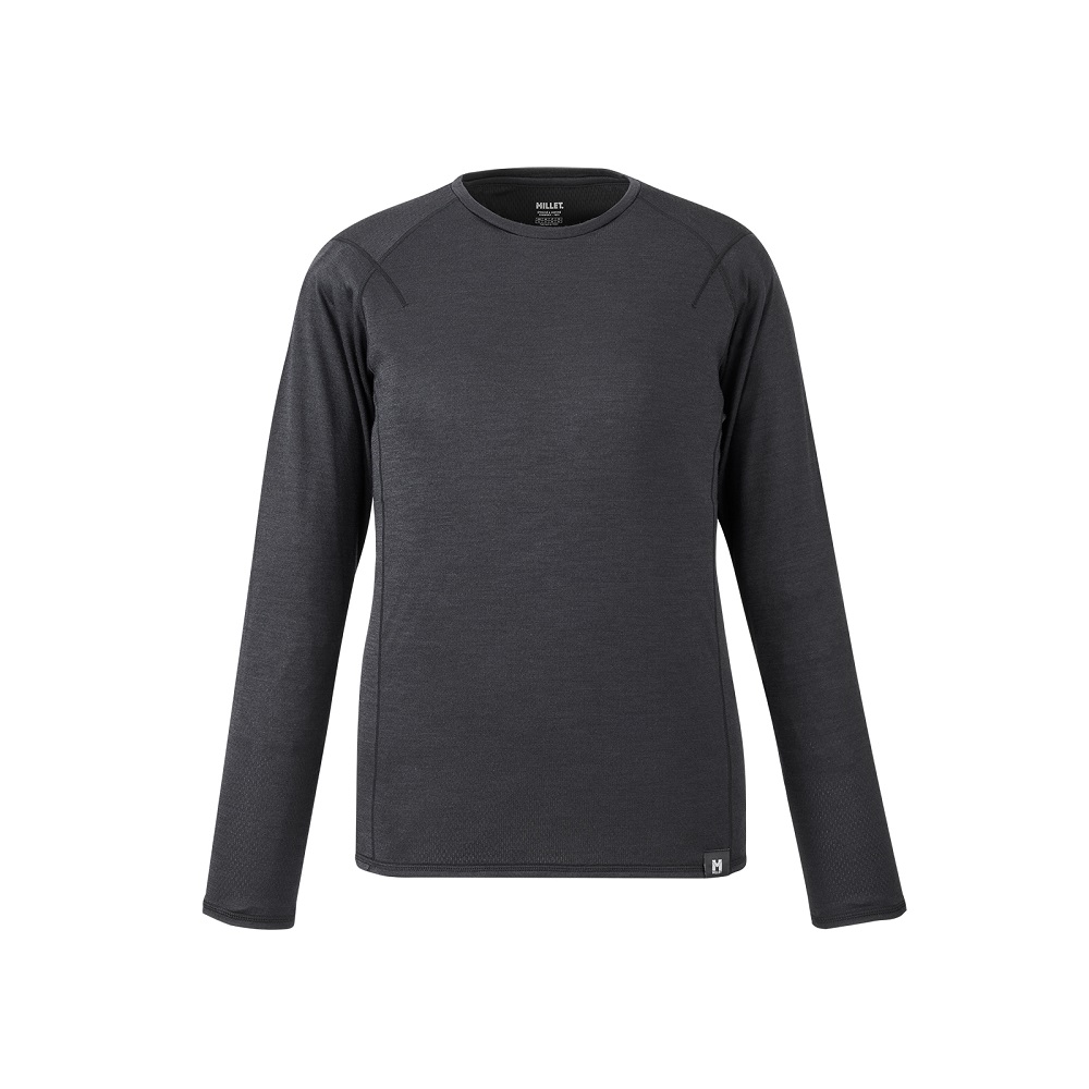 ミレー / MILLET（ミレー） | 【クリアランス】 ウビックウールデュアルクルー / BLACK - NOIR UBIC WOOL DUAL CREW W MIV02143 トップス レディース [25FW]【20%OFF】