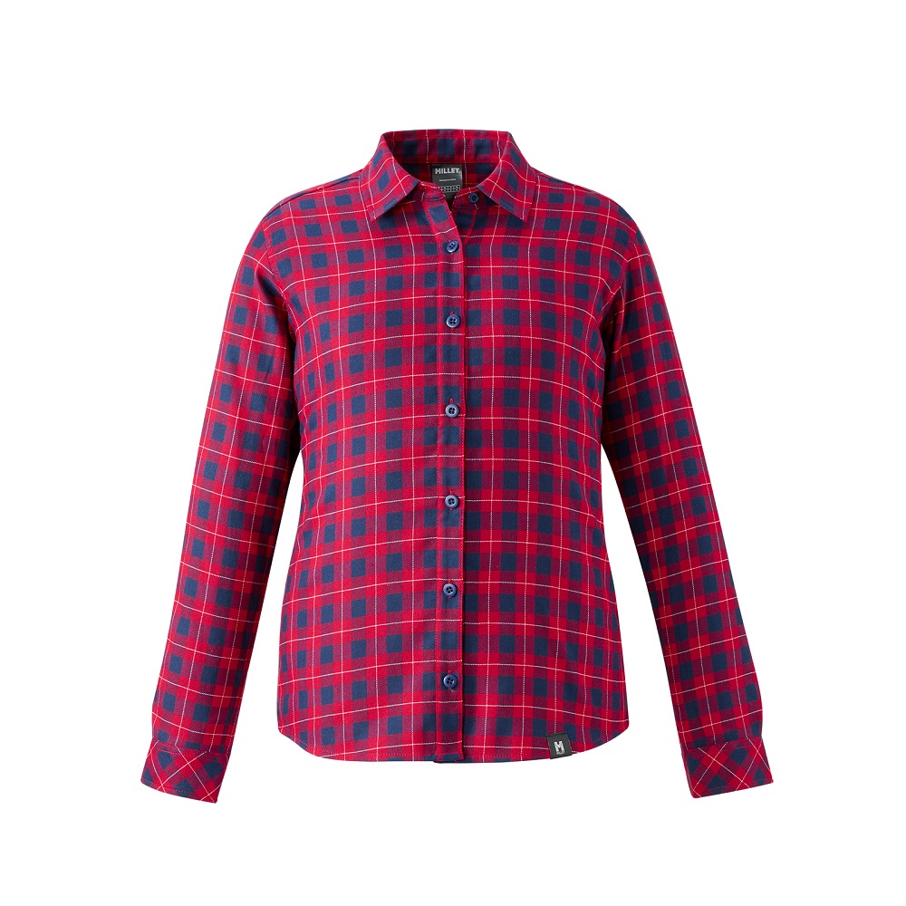 パラディスロングスリーブシャツ / RED - ROUGE PARADIS SHIRT LS W MIV02145 シャツ レディース [25FW]|ミレー / MILLET