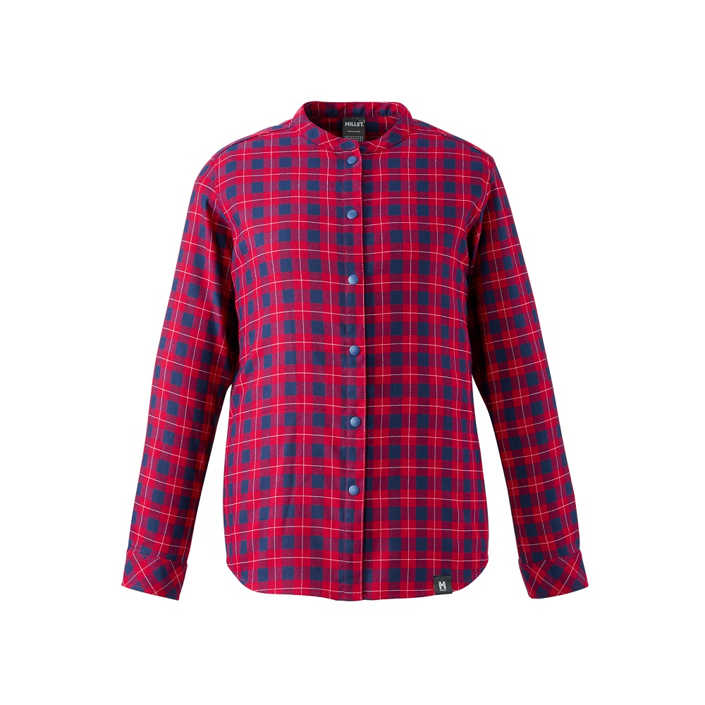 パラディスロングスリーブスタンドシャツ / RED - ROUGE PARADIS STAND SHIRT LS W MIV02146 シャツ レディース [25FW]|ミレー / MILLET