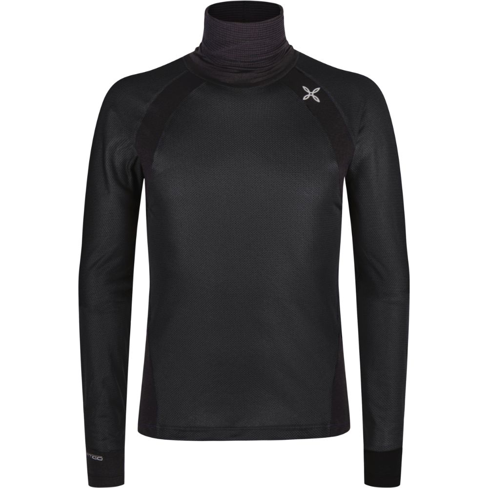 ヴァーティゴ オクタ ハイ ネック マグリア / BLACK VERTIGO OCTA HIGH NECK MAGLIA MMLP39X アンダーウェア メンズ ［25FW］|モントゥーラ / MONTURA