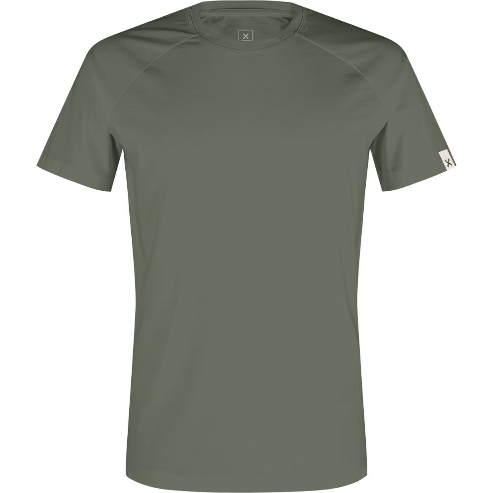 モントゥーラ / MONTURA（モントゥーラ） | ミニマル ロゴ Tシャツ / VERDE SALVIA DELAVE&#039; MINIMAL LOGO T-SHIRT MTGC37X Tシャツ メンズ ［25FW］