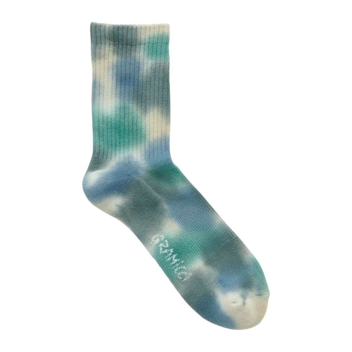 タイダイクルーソックス（ユニセックス） / TIE DYE CREW SOCKS SX-M36 BLUE ［25FW］|グラミチ / Gramicci