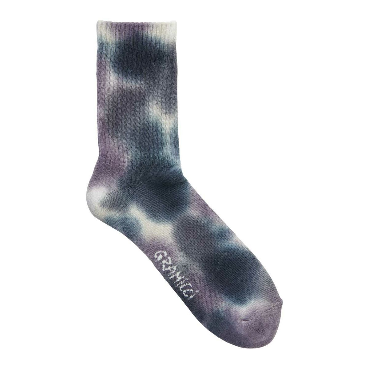 Gramicci グラミチ ぐらみち | タイダイクルーソックス（ユニセックス） / TIE DYE CREW SOCKS SX-M36 PURPLE ［25FW］