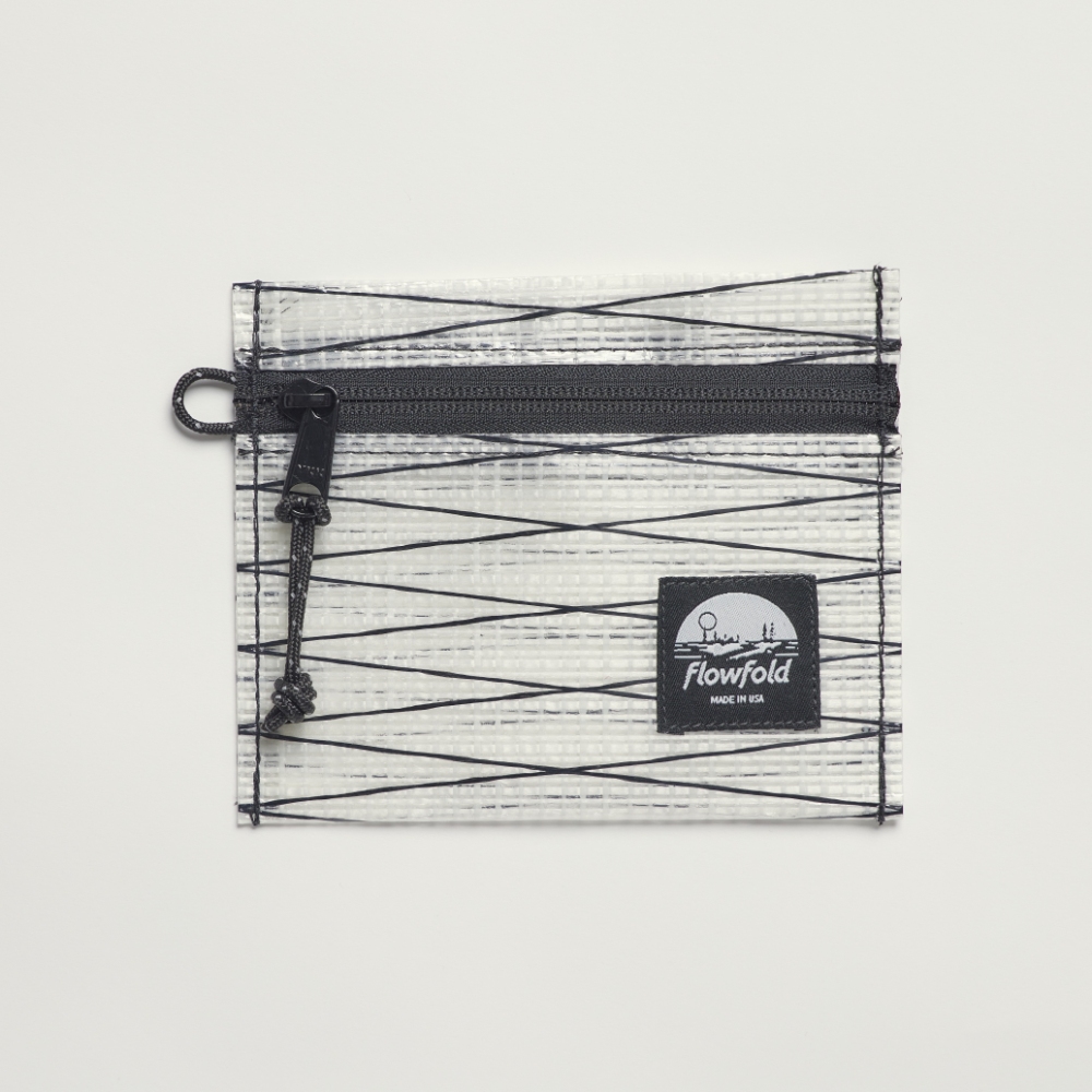 Recycled Sailcloth Voyager - Zipper Pouch - Small / ffsrtp003-JP WHITE SAILCLOTH ［25FW］|フローフォルド / FlowFold